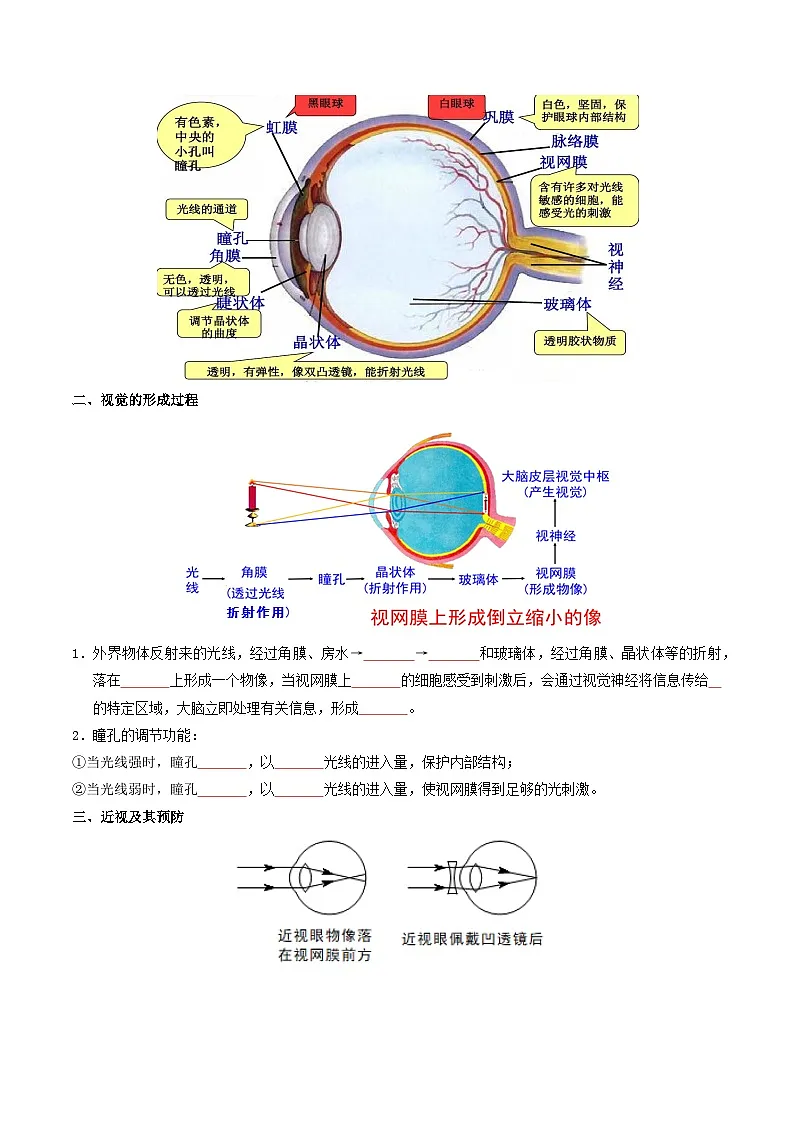 05 人体生理与健康(二)-2026年中考生物知识盘点与通关测试(挖空版)第2页