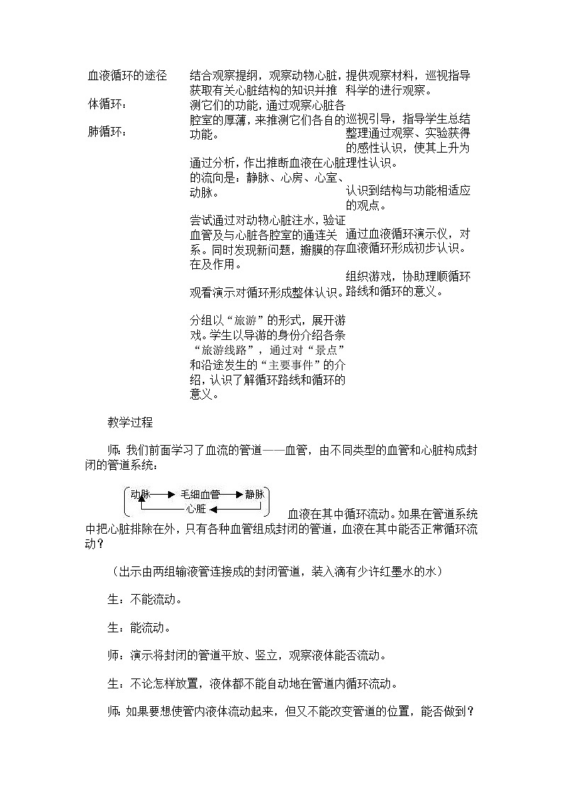 第三节 输送血液的泵——心脏 教案1第2页