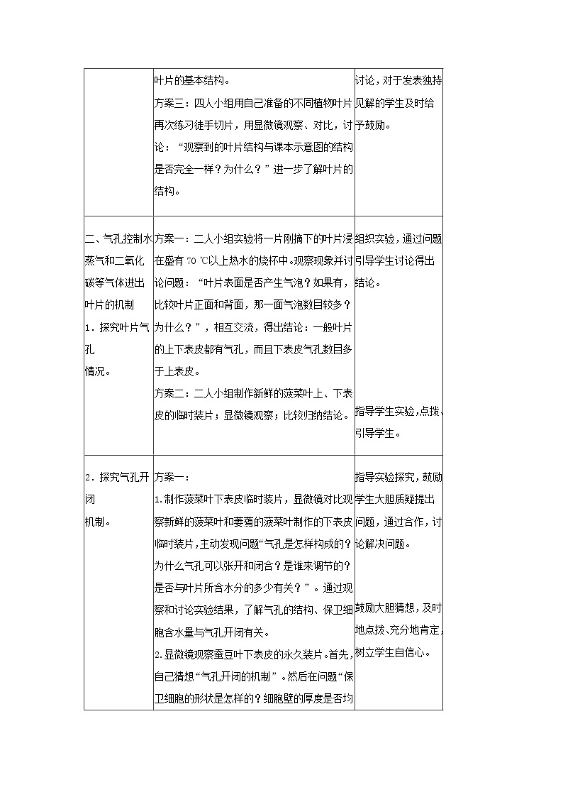 3.3  绿色植物与生物圈的水循环+教案02