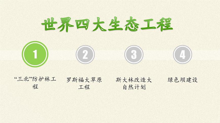 北師大版初中生物七年級(jí)上冊(cè) 3.7.3 我國(guó)的綠色生態(tài)工程 課件第8頁(yè)