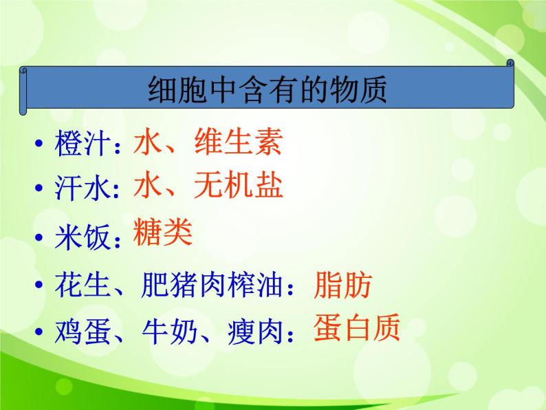 人教版生物七年级上册2.1.4细胞的生活  课件07