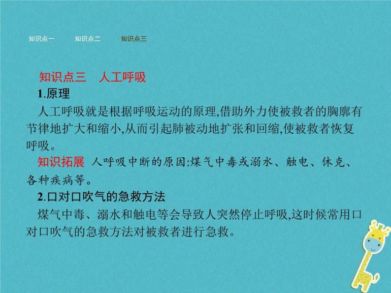 2021年济南版七年级生物下册3.2.3呼吸保健与急救 课件(含答案)04