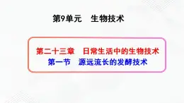 苏教版生物八年级下册 源远流长的发酵技术 课件PPT