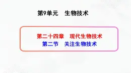 苏教版生物八年级下册 关注生物技术 课件PPT