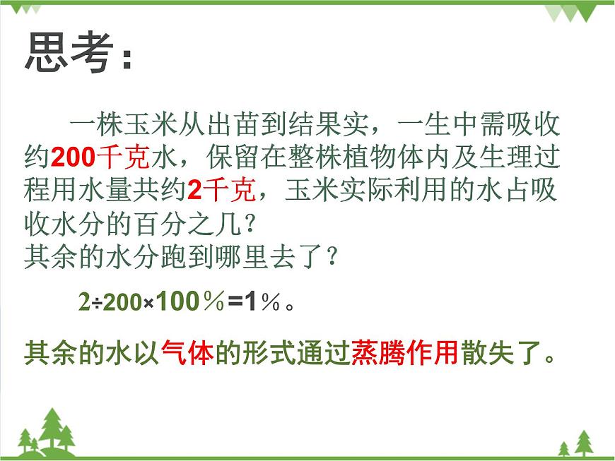 魯科版（五四學(xué)制）生物六年級(jí)下冊(cè)3.2《綠色植物參與生物圈的水循環(huán)》ppt課件第2頁