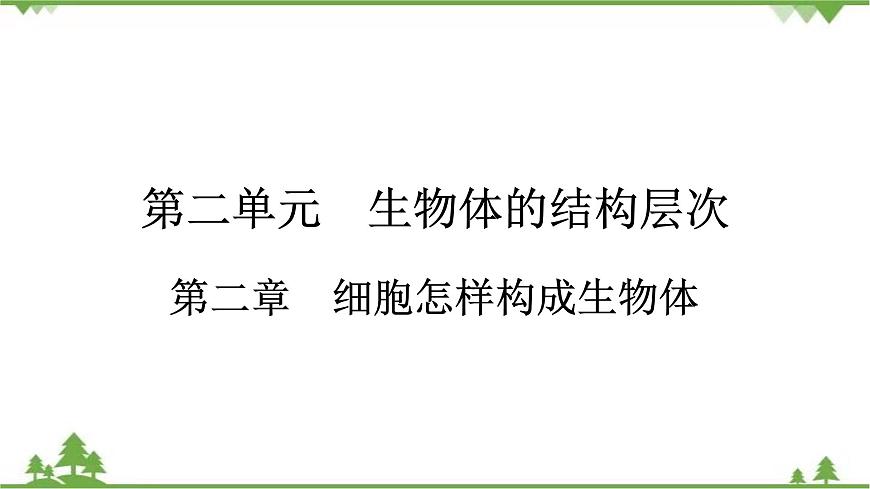 2021年生物中考人教版復(fù)習(xí)課件：第2單元 第2章 細(xì)胞怎樣構(gòu)成生物體第1頁(yè)