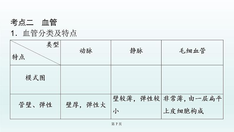 2021届生物中考复习 第12课 人体内物质的运输 课件PPT07