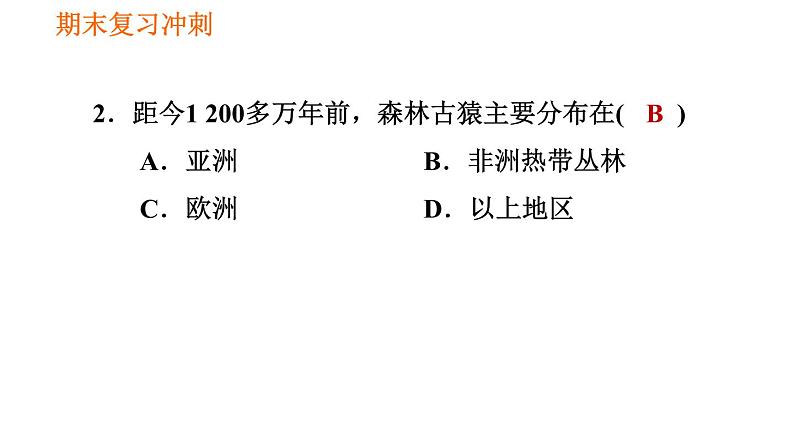 人教版七年级下册生物 4.1.1 人类的起源和发展 复习课件PPT08