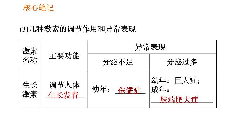 人教版七年级下册生物 4.6.4 激素调节 复习课件PPT第4页