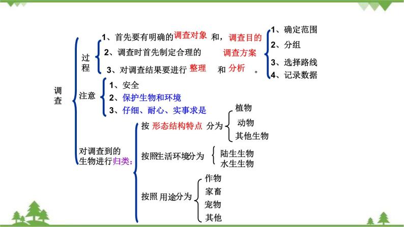 人教版七年级上册生物知识点总结课件03