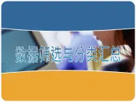 第6课 电子表格数据的排序与汇总 主题二 数据的筛选与分类汇总 课件(共23张PPT)