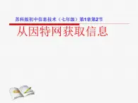 蘇科版 七年級全冊信息技術(shù) 1.2.3從因特網(wǎng)獲取信息 課件