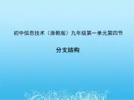 浙教版信息技术九年级全册 第六课 分支结构 课件 (1)