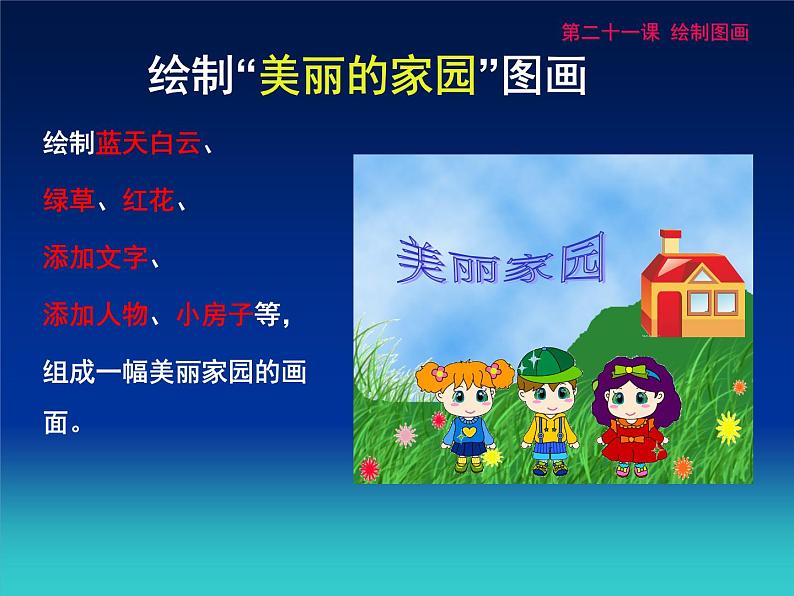冀教版七年级全册信息技术 21.绘制图画 课件第3页