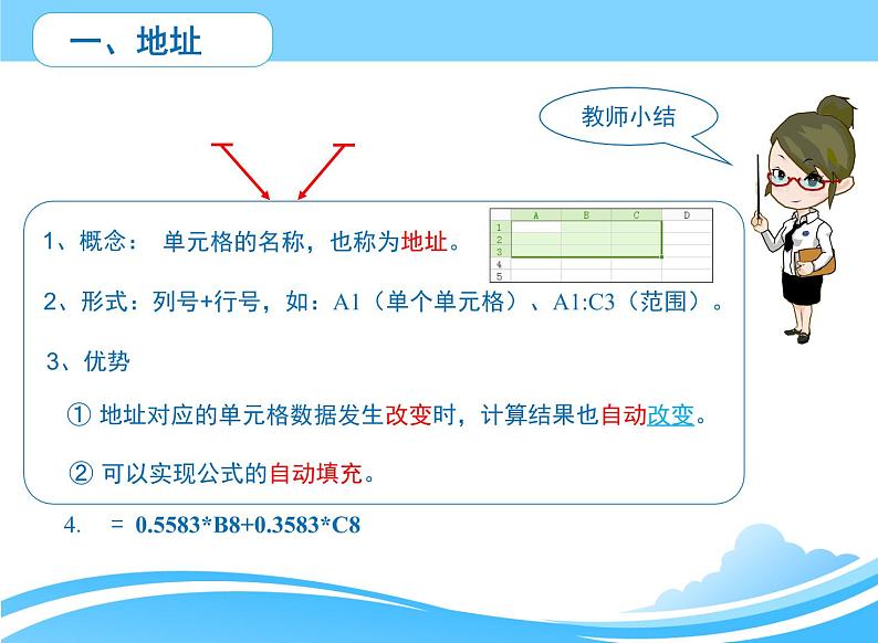 苏科版(2018)七年级全册信息技术 3.2.1地址及引用 课件第4页