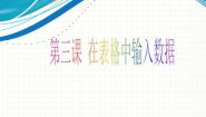 新世纪版七年级下册第三课 在表格中输入数据教学演示ppt课件