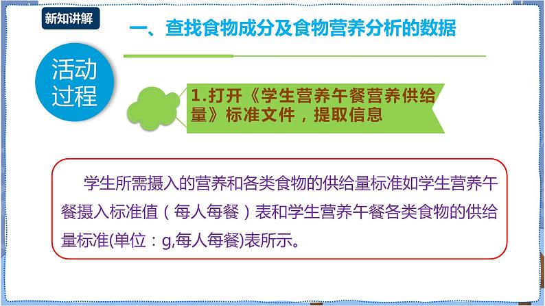 湘电子版七下4.13 营养午餐研究(二)——数据排序与公式计算 课件PPT+教案06