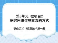 泰山版 (2018)第1册微项目2 探究网络信息交流的方式优秀ppt课件