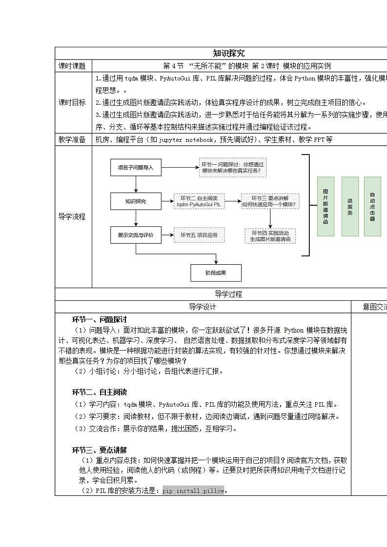清华大学版2023 初中信息技术 八年级上册 第一单元第4节《“无所不能”的模块》(课件+教案)01