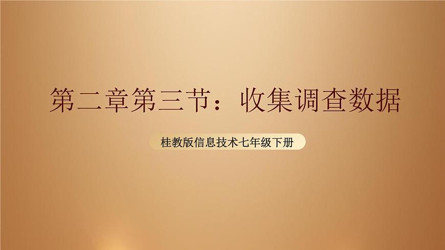 桂教版七年級(jí)下冊(cè)信息技術(shù) 2.3收集調(diào)查數(shù)據(jù) 課件第1頁(yè)