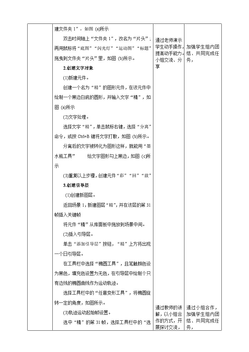 粤高教A版(2021)信息技术九年级 第四节 《魅力图层让动画更精彩》 教案第3页