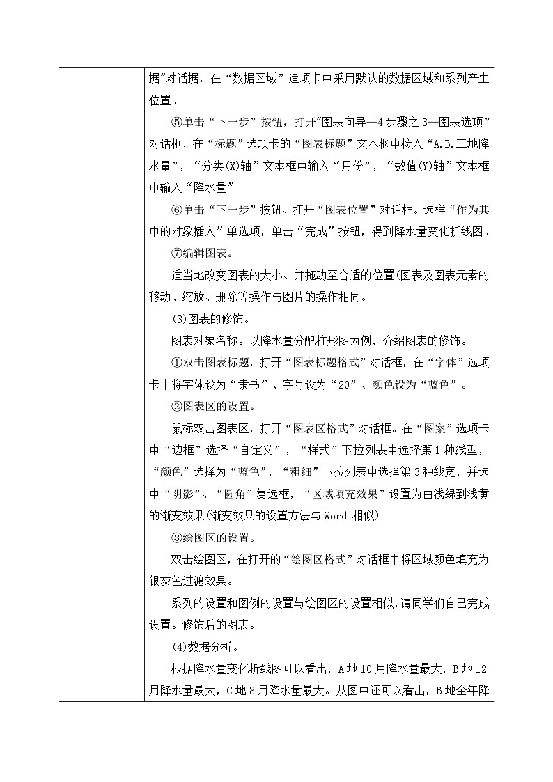 河大版信息技术八年级第三单元第五节《数据图表》教案03