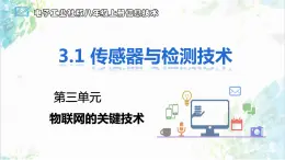 【电子工业社版】八上信息技术  3.1《传感器与检测技术》课件+教案+素材