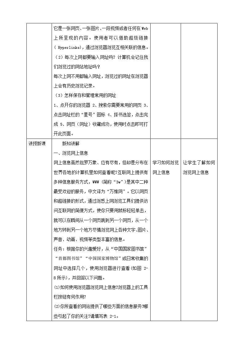 2.2熟悉上网浏览工具 教案第2页