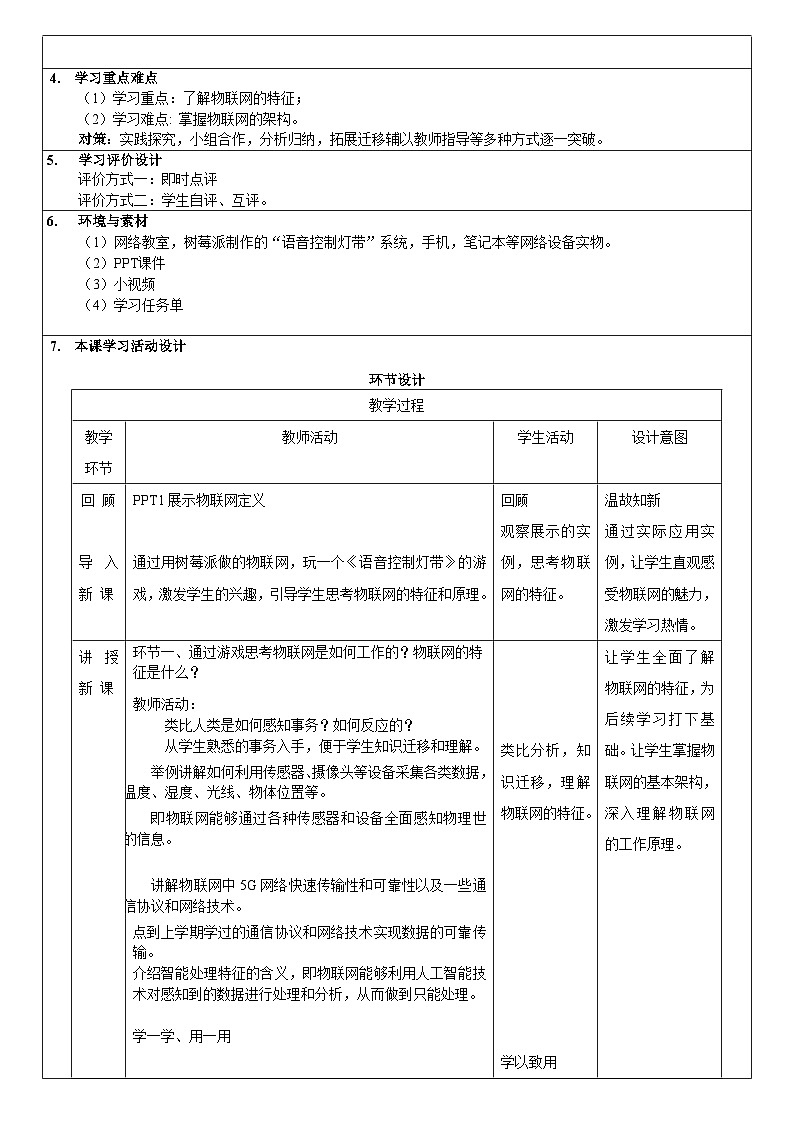 《走進(jìn)物聯(lián)網(wǎng)》單元設(shè)計(jì)+教學(xué)設(shè)計(jì)第2頁(yè)