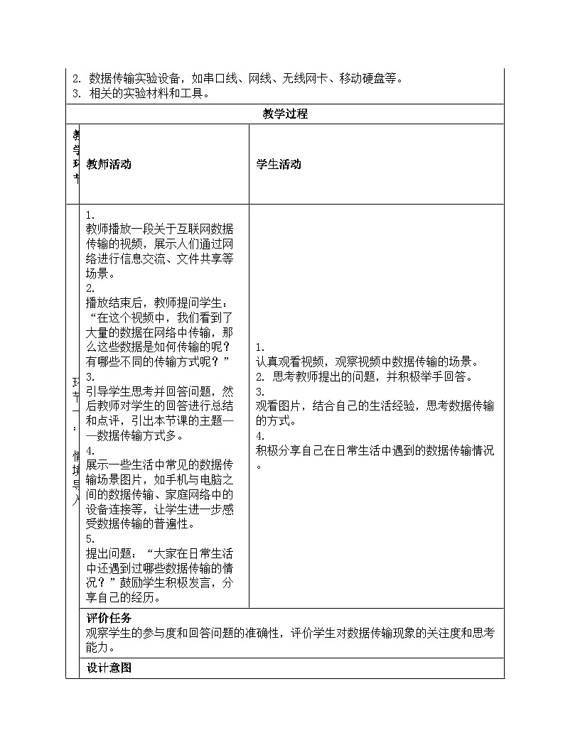 第6課《數(shù)據(jù)傳輸方式多》教案設(shè)計(jì) 2024—2025學(xué)年學(xué)人教版（2024）初中信息技術(shù)八年級(jí)全一冊(cè)第3頁(yè)