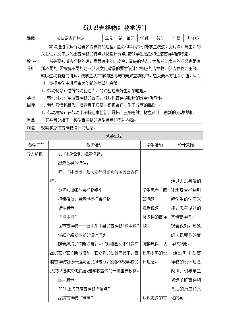 项目二任务一《认识吉祥物》课件+教案+素材01