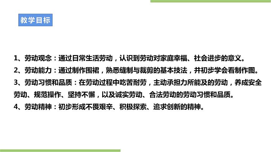 粵教版初中第一單元第2課《制作圍裙·裁剪的基本知識》課件第2頁