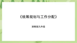 浙教版九年级项目四任务二《统筹规划与工作分配》课件