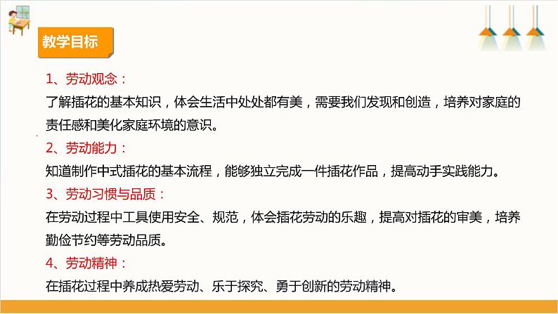 【核心素养目标】人教版七上劳技 项目二《插花》课件+教案+素材02