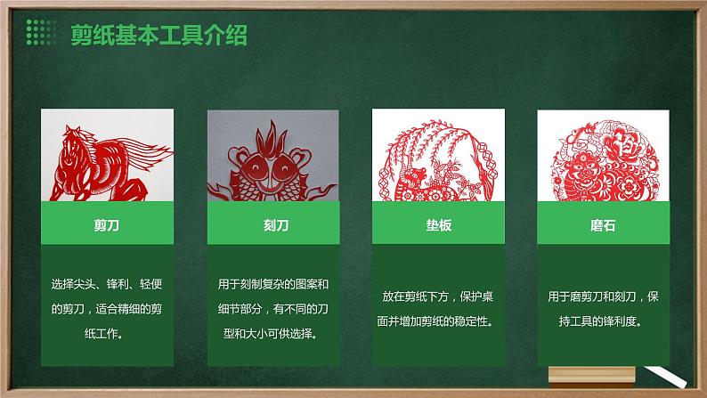 粤教版八年级下册劳动技术+第五单元+第二课《“福字蝶恋花”剪纸 广东剪纸》课件08