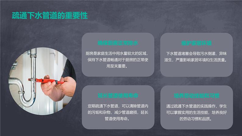 人教版七上劳技 项目一《疏通厨房下水管道》课件第5页