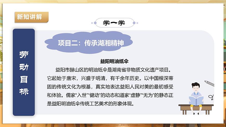 【湘人版勞動(dòng)實(shí)踐】八年級(jí)下冊(cè)任務(wù)二項(xiàng)目2《傳承湖湘精神》第5頁