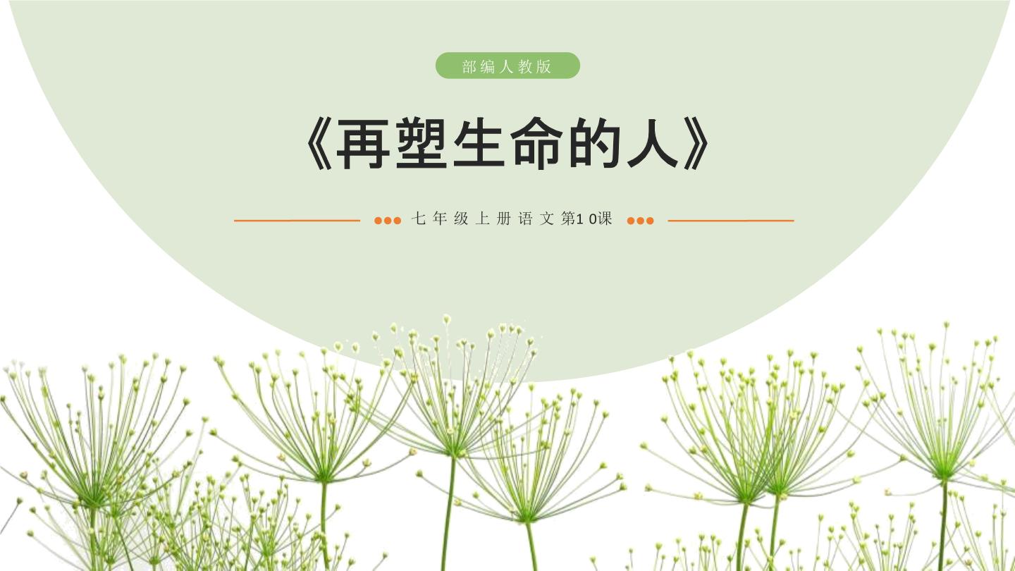 初中语文人教部编版七年级上册10*再塑生命的人说课ppt课件