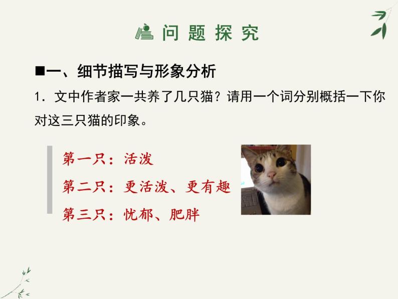 人教部编版七年级上册16 猫教案配套ppt课件