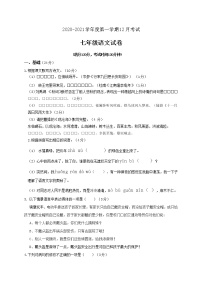 广东省高州市第一中学附属实验中学2020-2021学年七年级12月月考语文试题