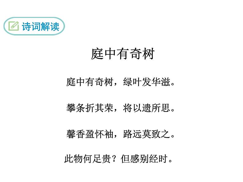 课外古诗词1·庭中有奇树课件PPT第3页