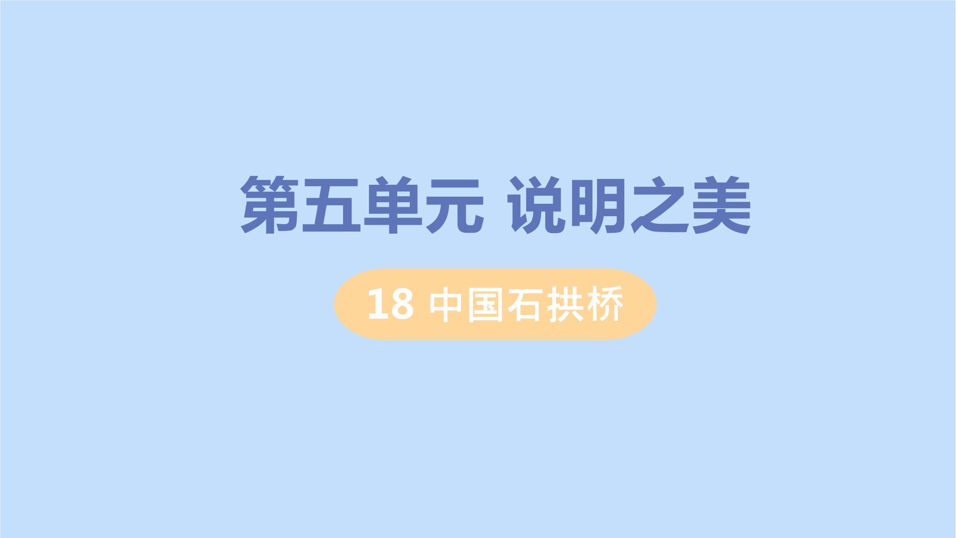 人教部编版八年级上册17 中国石拱桥教学课件ppt