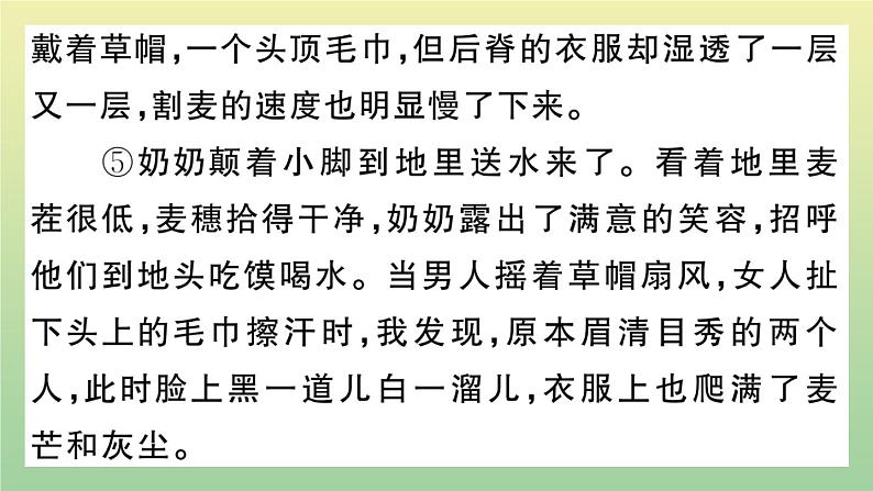 部编人教版九年级语文上册期末复习专题八记叙文阅读作业课件06