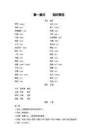 初中语文人教部编版九年级上册第一单元单元综合与测试随堂练习题