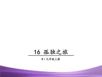 九年级上册16* 孤独之旅说课ppt课件