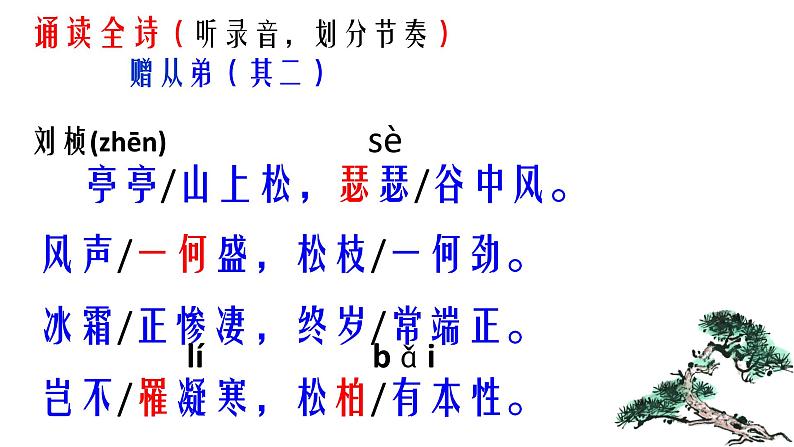 部编版八年级上册语文--《赠从弟(其二)》课件05