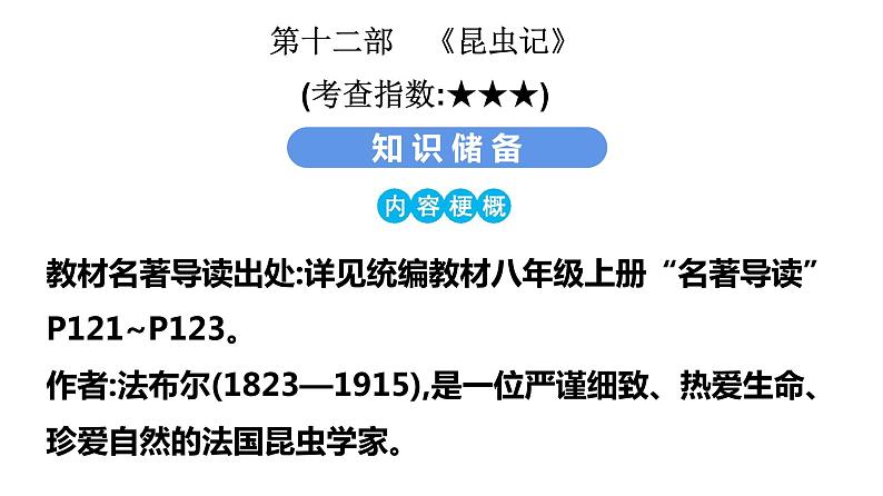 最新中考语文 名著阅读复习课件12.第十二部 《昆虫记》第3页