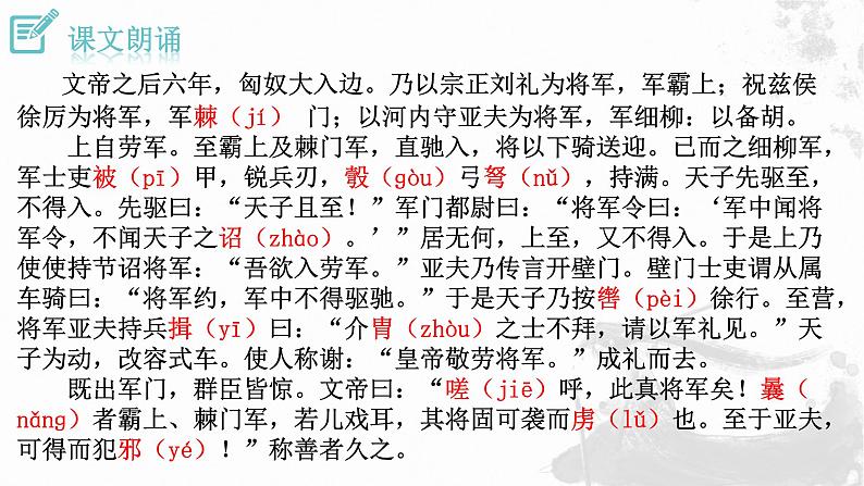 24 周亚夫军细柳 上课用课件PPT06