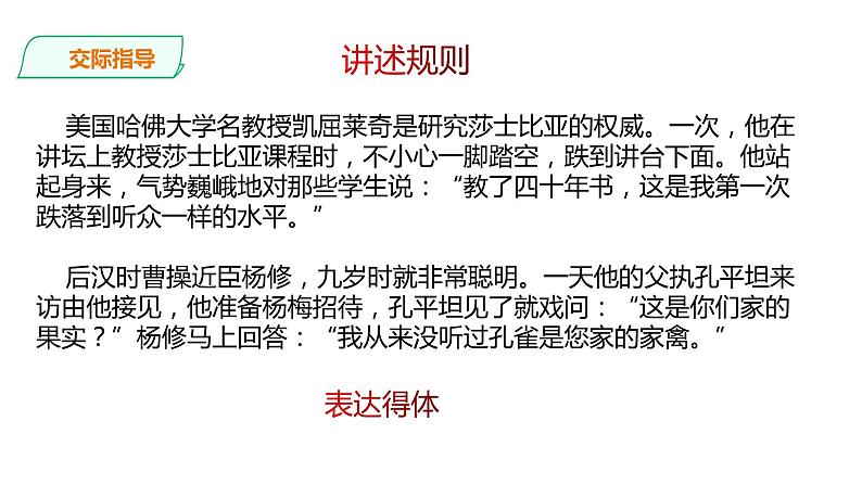 部编版八年级语文上册--第一单元:口语交际——讲述课件PPT第7页