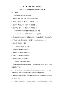初中语文人教部编版八年级上册6 藤野先生当堂达标检测题